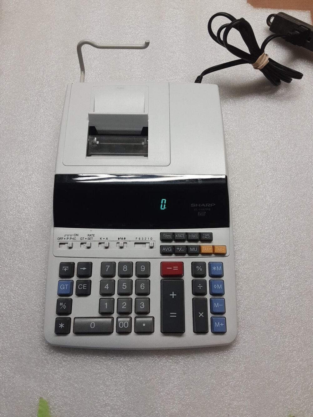 Sharp EL-1197PIII White Printing Calculator 12 Digit TESTED